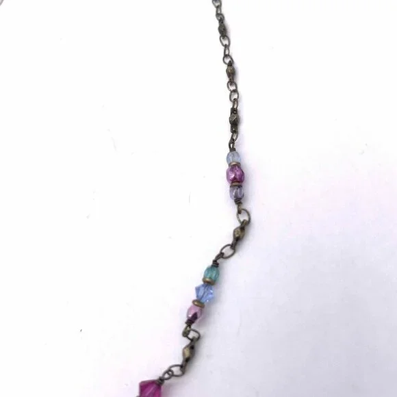 Michal Golan Beaded Chain Necklace Gold Tone Extender Chain Adjustable 20" - Picture 3 of 5